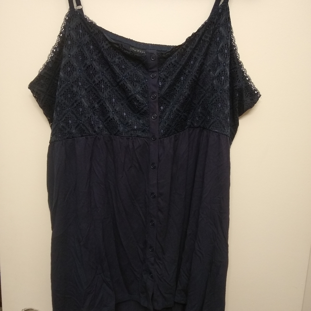 Torrid Size 3 Navy Babydoll Top
